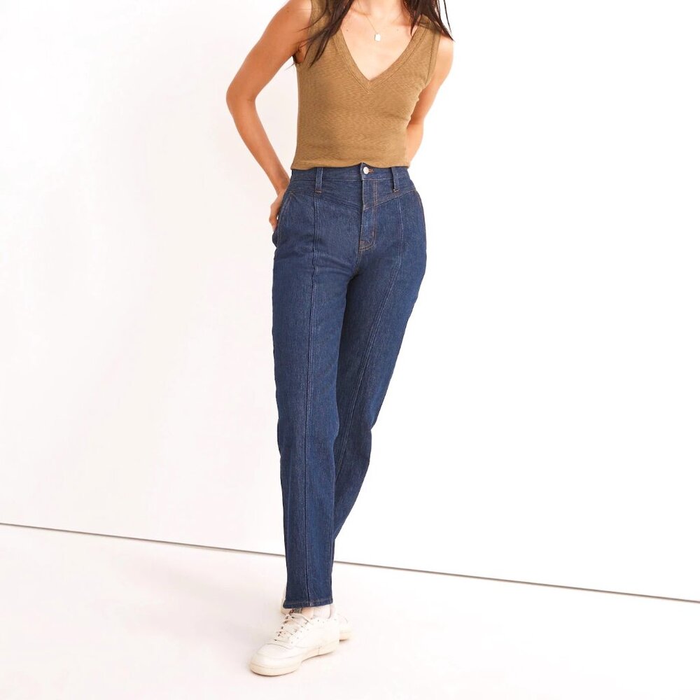 Madewell Perfect Vintage Straight Jeans - Size 32, Dark Wash